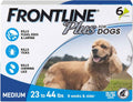 Frontline Plus for Dogs Medium Dog (23-44 pounds) Flea and Tick Treatment, 6 Doses