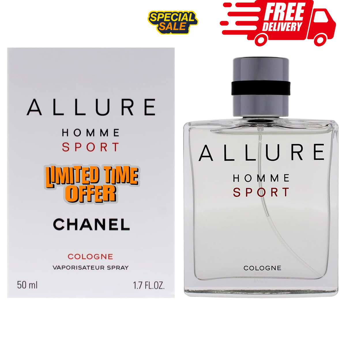 Chanel Allure Homme Sport Eau De Toilette 3.4 oz 100 ml - Punch Bazar