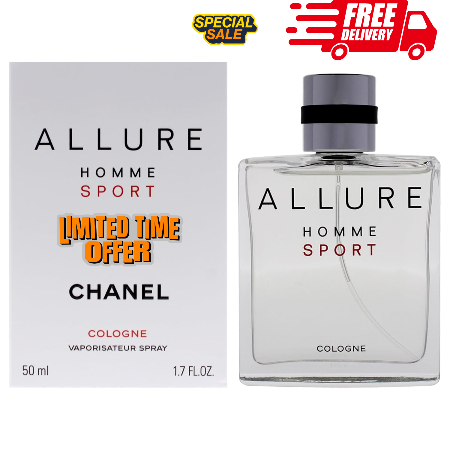 Chanel Allure Homme Sport Eau De Toilette 3.4 oz 100 ml