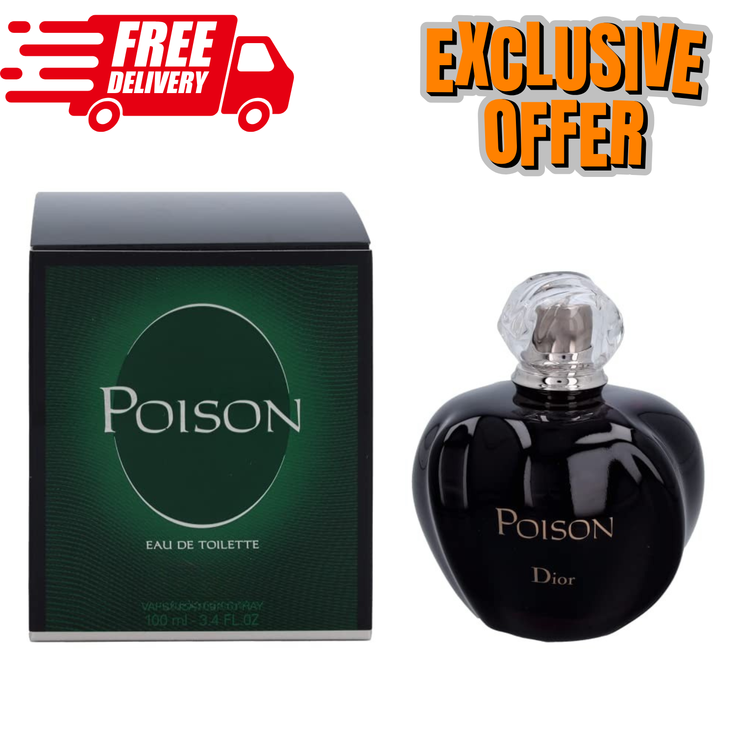 Poison by Christian Dior 3.4 oz EDT Perfume for Women - Punch Bazar